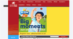 Desktop Screenshot of cbw.cricketwales.org.uk