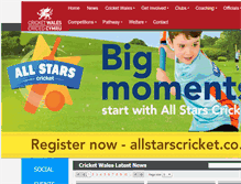 Tablet Screenshot of cbw.cricketwales.org.uk